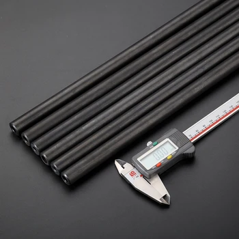 13mm O/D Hydraulic Tube Round Seamless Steel Pipe Hollow Tube for Home DIYprint black