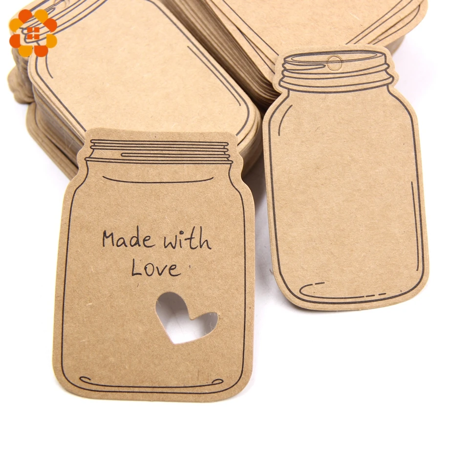 50PCS Bottle Paper Tags with Rope Paper Card Tag Labels Handmade with Love DIY Crafts Christmas/Wedding Party Favors Gift Tags
50PCS Bottle Paper Tags with Rope Paper Card Tag Labels Handmade with Love DIY Crafts Christmas/Wedding Party Favors Gift Tags
