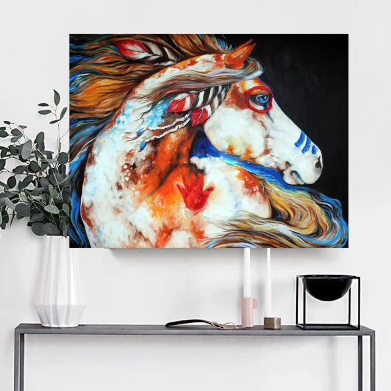Hand Made Wholesale Modern Handmade Horse Oil Painting With Dimond And Frame For Bedroom
Hand Made Wholesale Modern Handmade Horse Oil Painting With Dimond And Frame For Bedroom