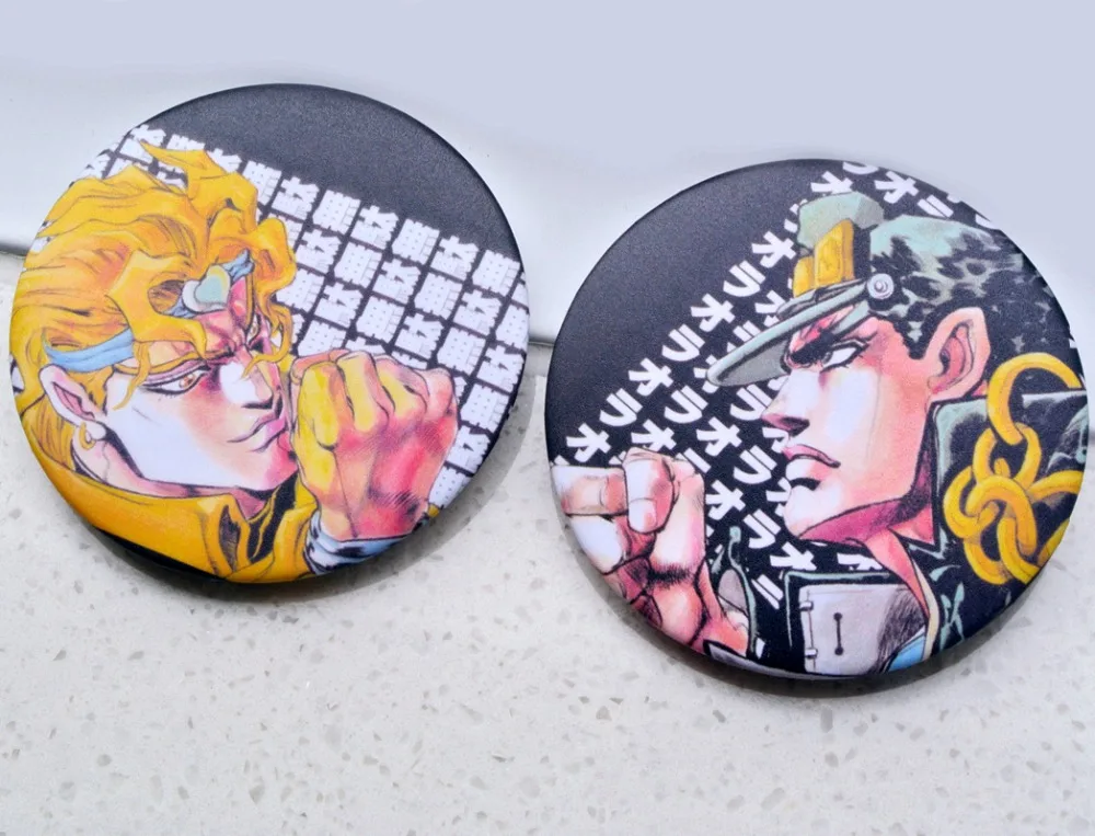 2pcs/set JoJo's Bizarre Adventure 75mm Pin Badge Brooch High Definition Frosted Cosplay Pins Collectible Anime Collection Gift
2pcs/set JoJo's Bizarre Adventure 75mm Pin Badge Brooch High Definition Frosted Cosplay Pins Collectible Anime Collection Gift