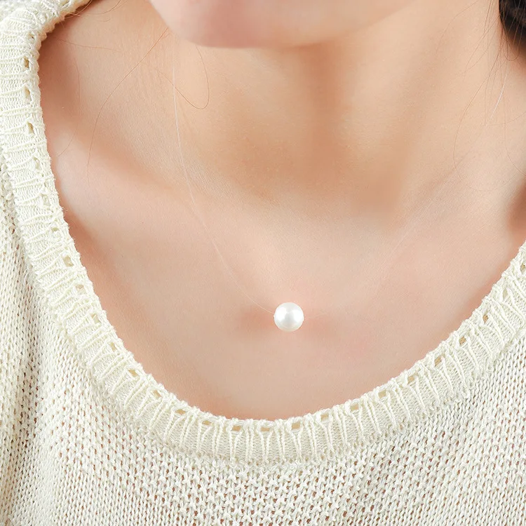 Fresh Water Shell Pearl Pendant Invisible Fishing Line Necklace Hot Selling Fashion Women 925 Sterling Silver Necklace
Fresh Water Shell Pearl Pendant Invisible Fishing Line Necklace Hot Selling Fashion Women 925 Sterling Silver Necklace