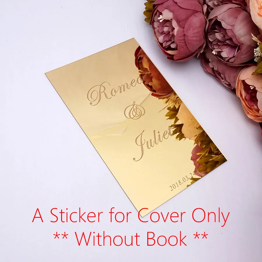 Custom Font / Back Side Mirror Personalized Covers For Signature Guest Book 26x 19cm Acrylic Sticker Wedding Guest Gifts
Custom Font / Back Side Mirror Personalized Covers For Signature Guest Book 26x 19cm Acrylic Sticker Wedding Guest Gifts