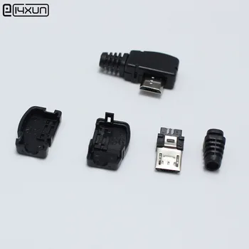 10pcs DIY Micro Type B USB 5Pin Welding Type Male Plug Connector 3 in 1 90 Degrees Connector Adaptor for OD 4.0mm Wire Black
10pcs DIY Micro Type B USB 5Pin Welding Type Male Plug Connector 3 in 1 90 Degrees Connector Adaptor for OD 4.0mm Wire Black