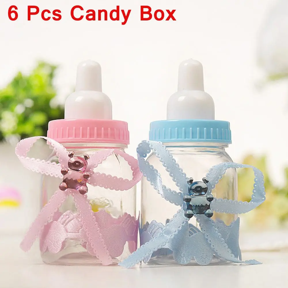 6pcs/Lot Girl Boy Baby Shower Bottle Blue Pink Chocolate Candy Box Bottle Christening Birthday Halloween Party Favors
6pcs/Lot Girl Boy Baby Shower Bottle Blue Pink Chocolate Candy Box Bottle Christening Birthday Halloween Party Favors