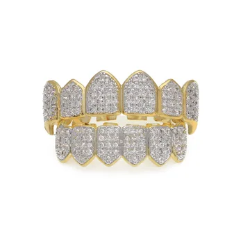 AAA CZ Teeth Grillz Set Gold Silver color Bling iced out Top & Bottom teeth GRILLS For Men & women Hip Hop Body Jewelry Gift
AAA CZ Teeth Grillz Set Gold Silver color Bling iced out Top & Bottom teeth GRILLS For Men & women Hip Hop Body Jewelry Gift