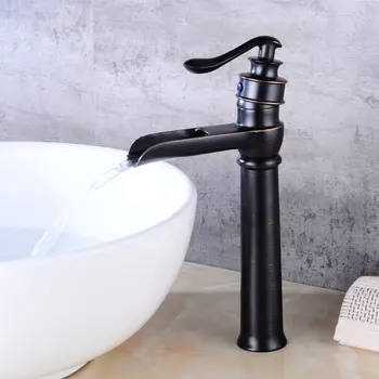 Basin Faucets Black Bath High Brass Taps Bathroom Sink Waterfall Faucet Tall Single Hole Oil Rubbed Bronze Hot Cold Mixer Taps
Basin Faucets Black Bath High Brass Taps Bathroom Sink Waterfall Faucet Tall Single Hole Oil Rubbed Bronze Hot Cold Mixer Taps