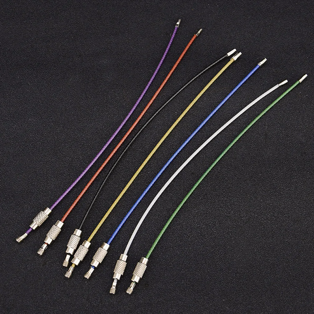 10Pcs Colorful Stainless Steel Wire Keychain Rope Key Chain Aircraft Gear Cable Ring Keyring for Outdoor Hiking Outdoor Tool
10Pcs Colorful Stainless Steel Wire Keychain Rope Key Chain Aircraft Gear Cable Ring Keyring for Outdoor Hiking Outdoor Tool