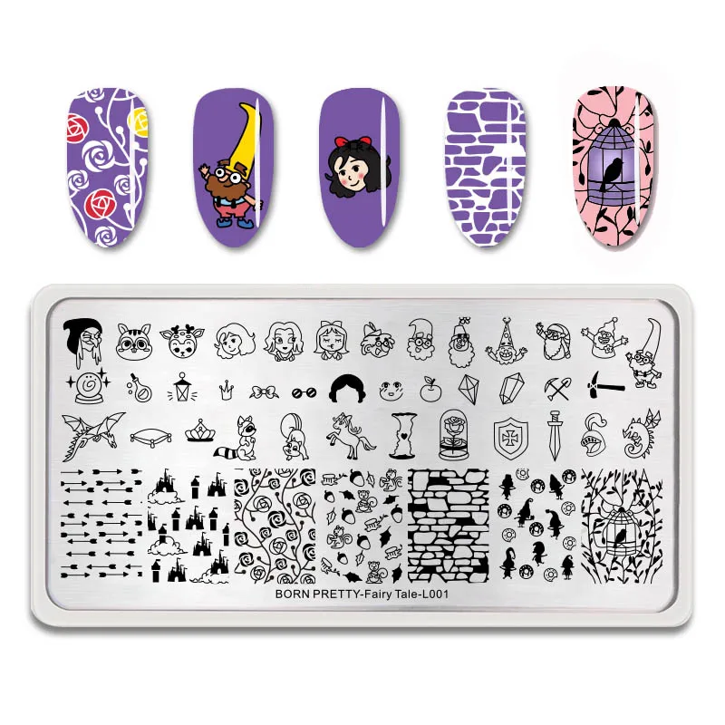 BORN PRETTY Stamping Plates Rectangle Stainless Steel Nail Art Stamp Image Template Nail Art Manicure Tools Fairy Tale
BORN PRETTY Stamping Plates Rectangle Stainless Steel Nail Art Stamp Image Template Nail Art Manicure Tools Fairy Tale
