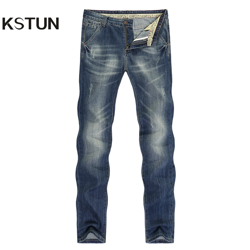 KSTUN Jeans Men Fashion New Summer Thin Cotton Straight Slim Casual Retro Blue Long Trousers Mens Clothes 2019 Denim Jeans Homme
KSTUN Jeans Men Fashion New Summer Thin Cotton Straight Slim Casual Retro Blue Long Trousers Mens Clothes 2019 Denim Jeans Homme