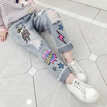 JMFFY Spring 2019 Autumn Hole Jeans Girl Children Baby Pants Denim Pants 4-15T Kids Jeans Girls Ripped Cowboy Cartoon Trousers
JMFFY Spring 2019 Autumn Hole Jeans Girl Children Baby Pants Denim Pants 4-15T Kids Jeans Girls Ripped Cowboy Cartoon Trousers