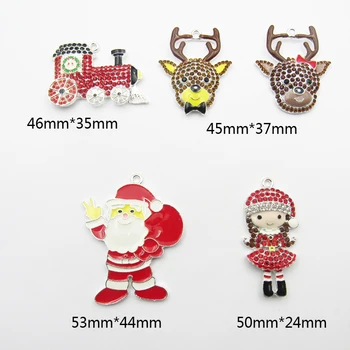 (1pc/Design,Can not pick ) 5pcs/Lot Zinc Alloy Enamel Santa Claus / Rhinestone Elk Pendant For Chunky Kids Necklaces Making
(1pc/Design,Can not pick ) 5pcs/Lot Zinc Alloy Enamel Santa Claus / Rhinestone Elk Pendant For Chunky Kids Necklaces Making