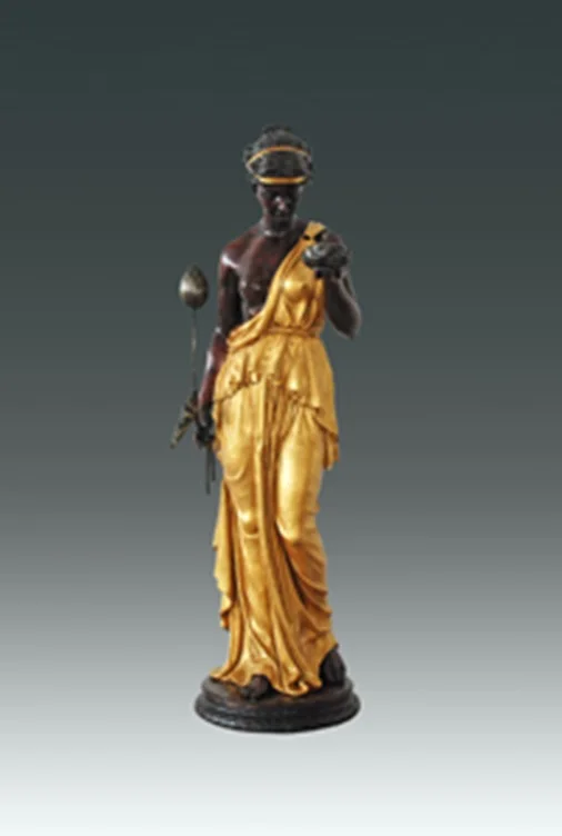 Western Statue Bronze Hebe goddess holding Lotus censer sculptures nymph Figurines vintage home decoration
Western Statue Bronze Hebe goddess holding Lotus censer sculptures nymph Figurines vintage home decoration