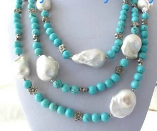xiuli 0015573 Light Blue 8mm Round Turquoise&Unusual White Keshi Keishi Baroque Pearl Necklace
xiuli 0015573 Light Blue 8mm Round Turquoise&Unusual White Keshi Keishi Baroque Pearl Necklace