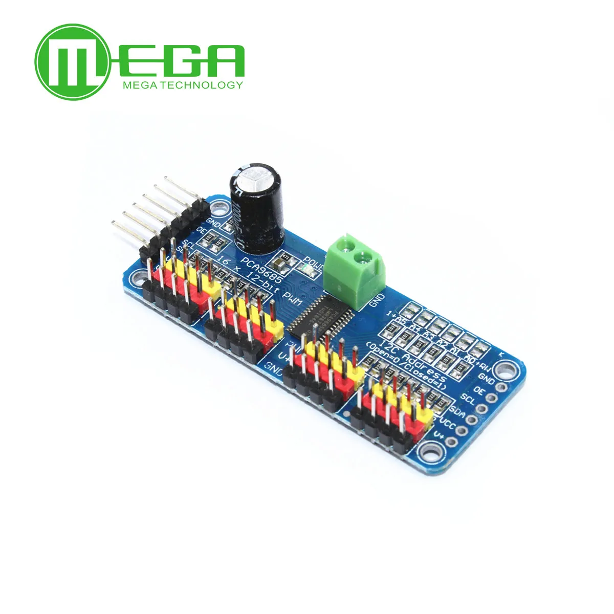 16 Channel 12-bit PWM/Servo Driver-I2C interface PCA9685 module for arduino or Raspberry pi shield module servo shield
16 Channel 12-bit PWM/Servo Driver-I2C interface PCA9685 module for arduino or Raspberry pi shield module servo shield