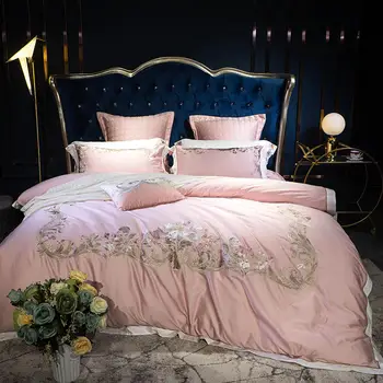Europe Embroidered Luxury Egyptian cotton Bedding Sets Queen King size 4/6pcs Bed set Bed Sheet Duvet Navy blue
Europe Embroidered Luxury Egyptian cotton Bedding Sets Queen King size 4/6pcs Bed set Bed Sheet Duvet Navy blue