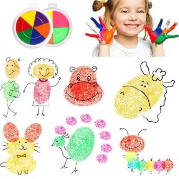 Baby Finger Painting Ink Mud Creative DIY Color Ink Pad Kindergarten Palm Ink Safe Non-toxic Children Finger Paint 
Baby Finger Painting Ink Mud Creative DIY Color Ink Pad Kindergarten Palm Ink Safe Non-toxic Children Finger Paint