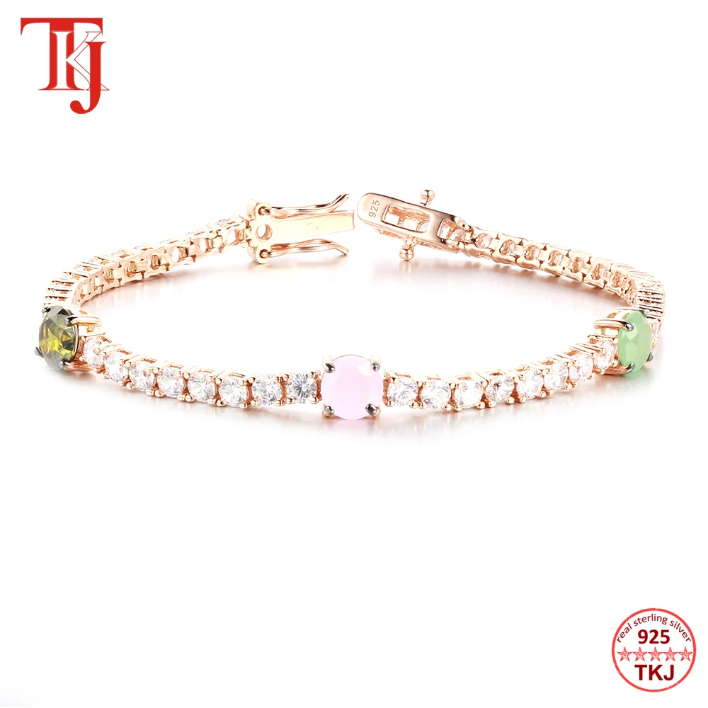 TKJ Fashion Rose Gold Plated 925 Sterling Silver Round CZ Zircon Tennis Bracelet For women wedding party bangles jewelry gift
TKJ Fashion Rose Gold Plated 925 Sterling Silver Round CZ Zircon Tennis Bracelet For women wedding party bangles jewelry gift