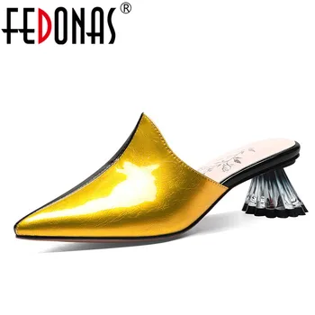 FEDONAS Fashion Mixed Colors Women Pumps 2021 New Genuine Leather Patent Leather Sandals Summer Party Casual Mules Shoes Woman
FEDONAS Fashion Mixed Colors Women Pumps 2021 New Genuine Leather Patent Leather Sandals Summer Party Casual Mules Shoes Woman