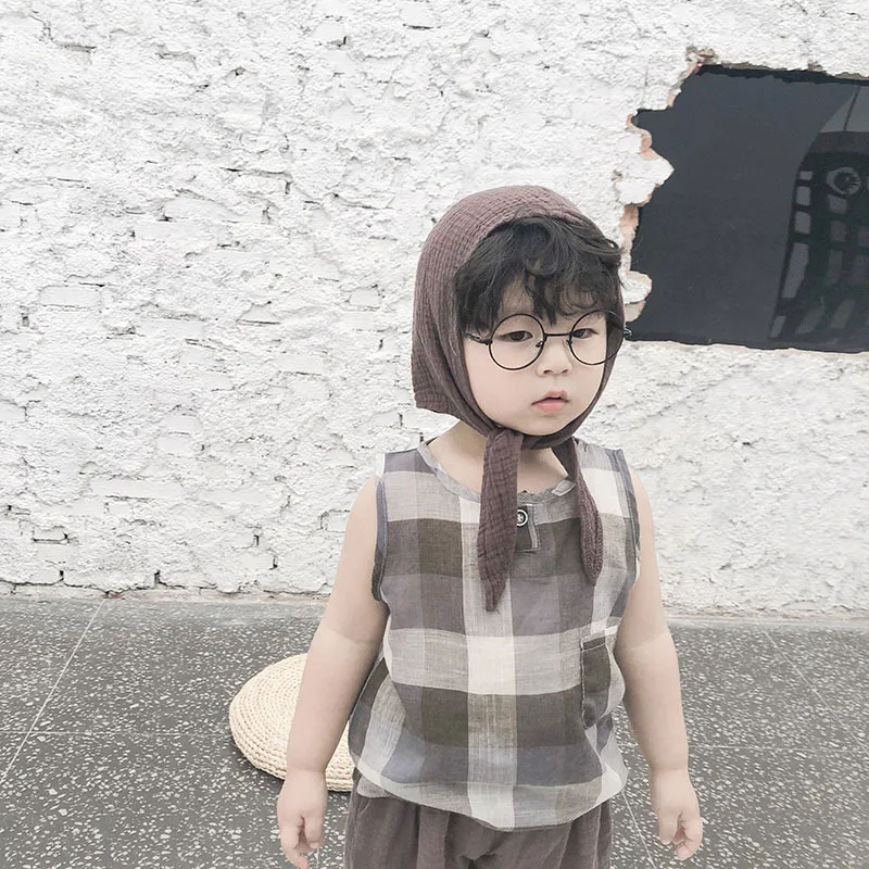 Children Clothing 2019 Summer New Boys and Girls Cotton Hemp Light Shirt Children Sleeveless Lattice blouse Baby Top Clothing
Children Clothing 2019 Summer New Boys and Girls Cotton Hemp Light Shirt Children Sleeveless Lattice blouse Baby Top Clothing