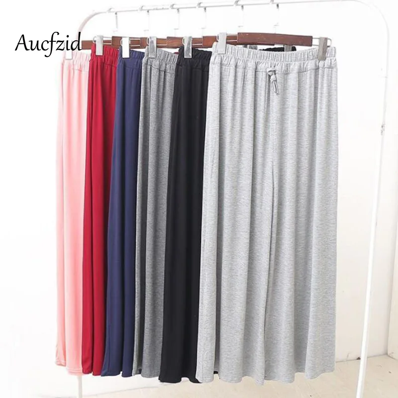 Aucfzid Spring Modal Wide Leg Pants Women High Waist Trousers Oversize Elastic Pants Casual Black Pants A079
Aucfzid Spring Modal Wide Leg Pants Women High Waist Trousers Oversize Elastic Pants Casual Black Pants A079