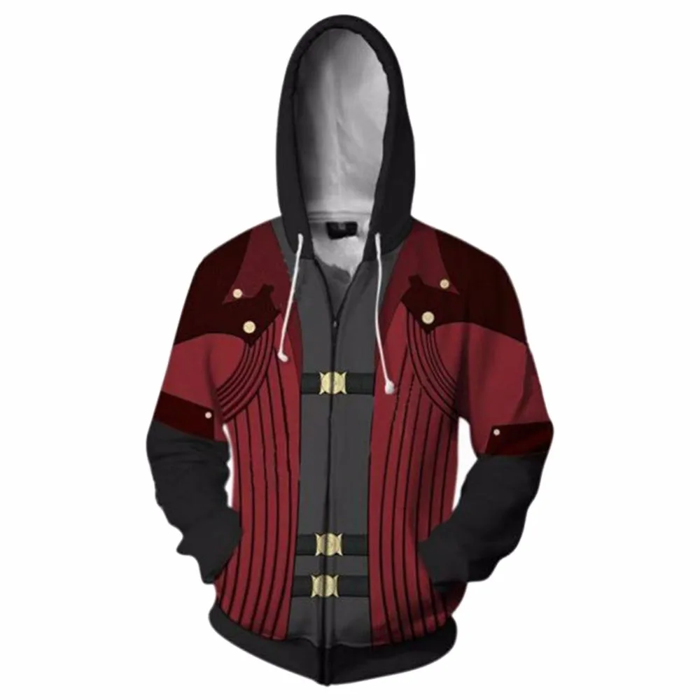 Devil May Cry Cosplay Dante Zip Up Hoodie Men Women Teen Hooded Sweatshirt Casual Coat DMC Jacket Hoody
Devil May Cry Cosplay Dante Zip Up Hoodie Men Women Teen Hooded Sweatshirt Casual Coat DMC Jacket Hoody