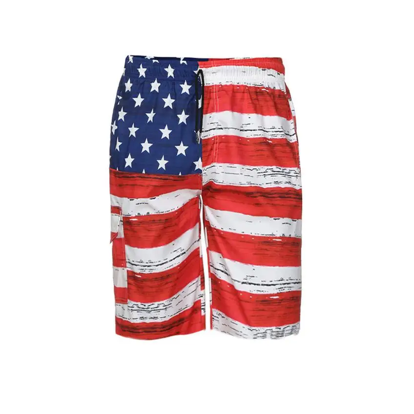 Джинсовые штаны в стиле независимых дней с принтом американского флага.