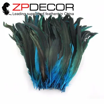 ZPDECOR 100pcs/lot 30-35cm(12-14inch) High Quality Fashion Show Decorative Turquoise blue Dyed Rooster Tail Feather
ZPDECOR 100pcs/lot 30-35cm(12-14inch) High Quality Fashion Show Decorative Turquoise blue Dyed Rooster Tail Feather