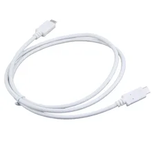 YHX New 3 FT Reversible USB 3.1 Type-C Male to Type-C Male Connector Data Cable Black & White Universal Wholesale