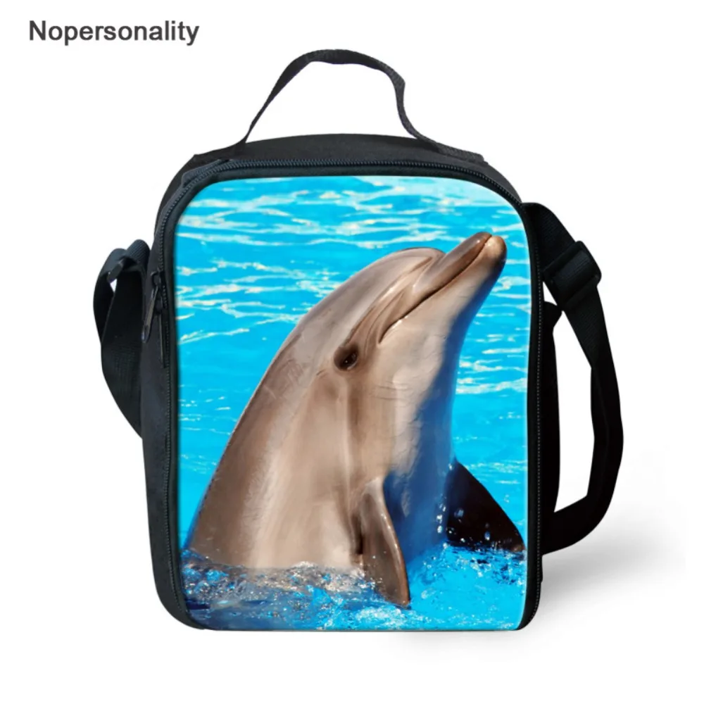 Nopersonality 3D животных Дельфин сумка для завтрака с теплозащитным покрытием Для