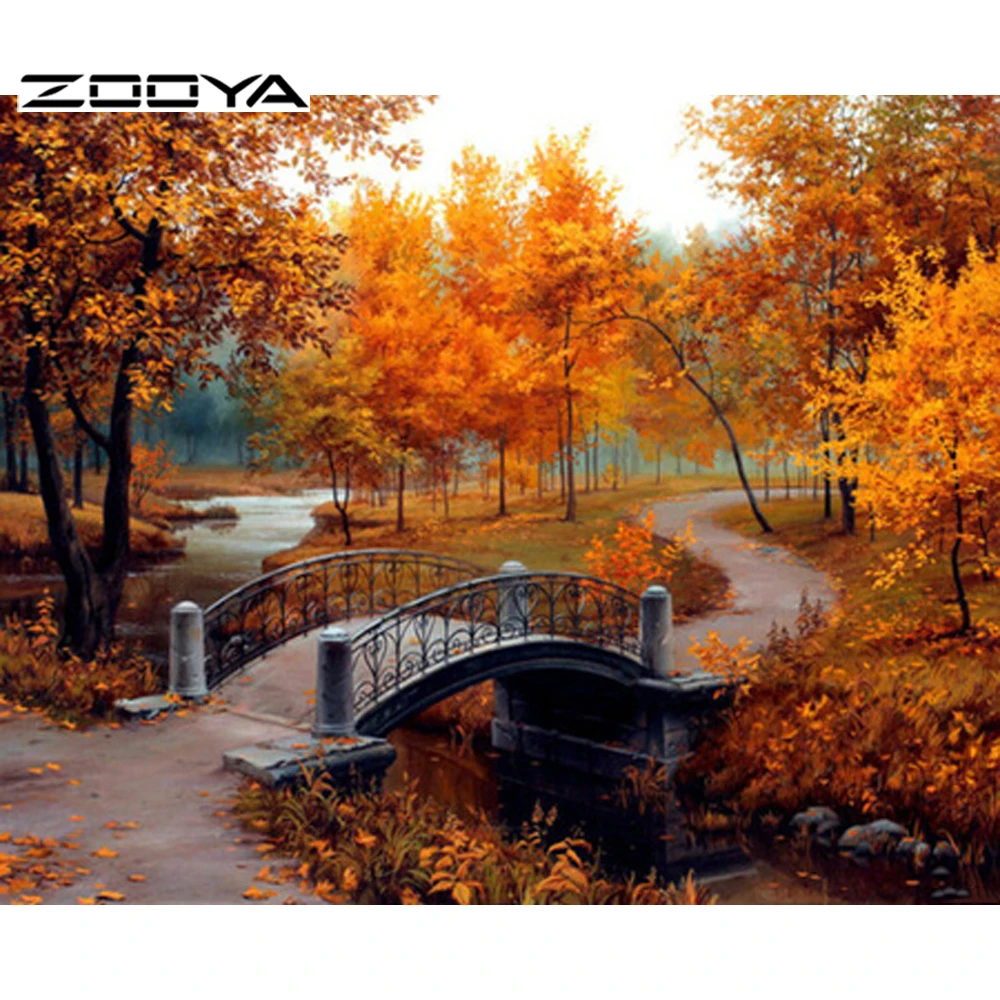 ZOOYA 5D DIY Алмазная вышивка алмазная живопись пейзаж дерево мозаика фантазия