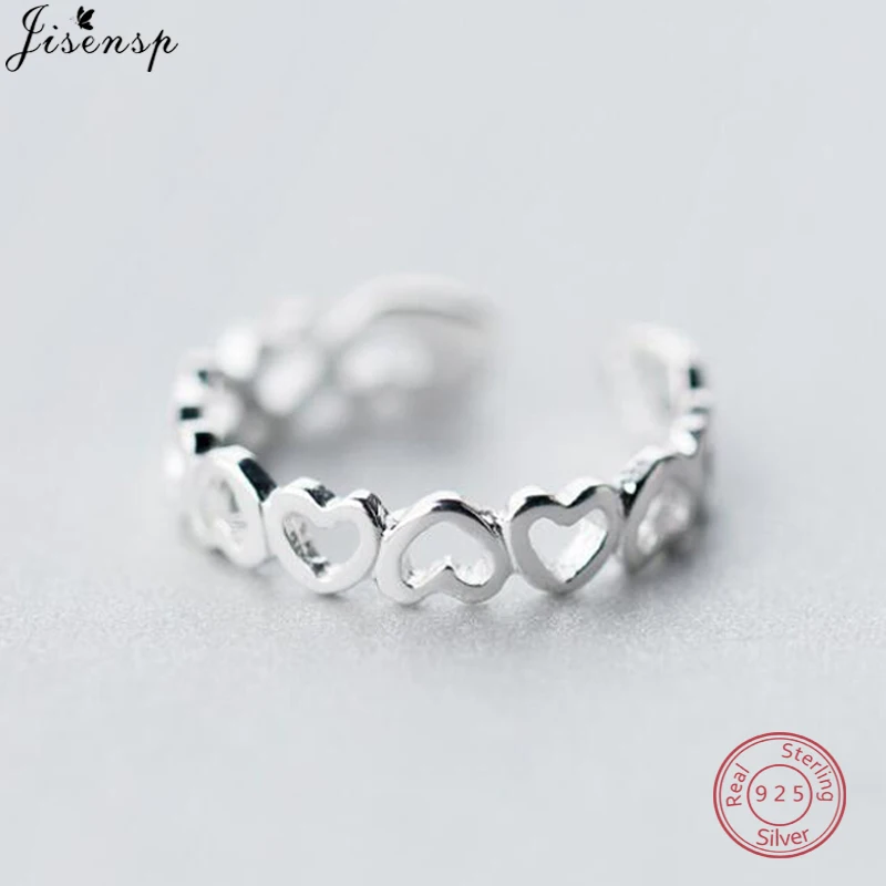 Jisensp Real 925 Sterling Silver Stackable Ring Unique Love Heart Mid Finger Rings for Women Wedding Anniversary Jewelry Anel
Jisensp Real 925 Sterling Silver Stackable Ring Unique Love Heart Mid Finger Rings for Women Wedding Anniversary Jewelry Anel