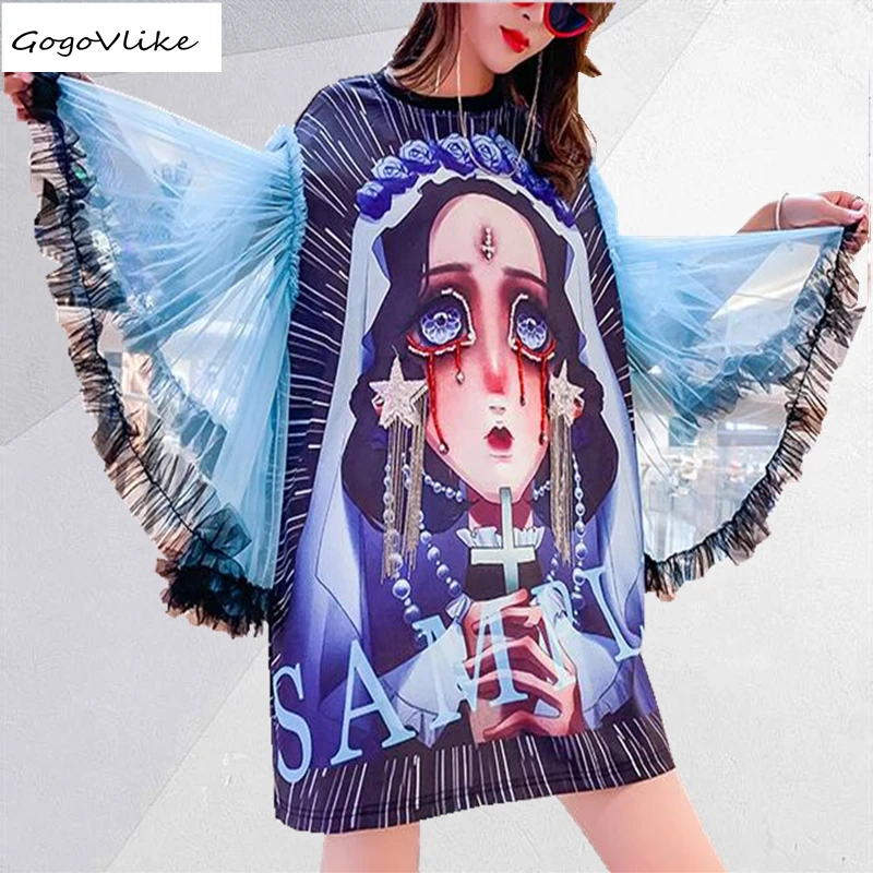 Thailand Style Harajuku Dress Cute Women Dress Summer 2019 Above Knee Plus Size dresses Mini Vestidos Mesh Sleeve SA117S50
Thailand Style Harajuku Dress Cute Women Dress Summer 2019 Above Knee Plus Size dresses Mini Vestidos Mesh Sleeve SA117S50