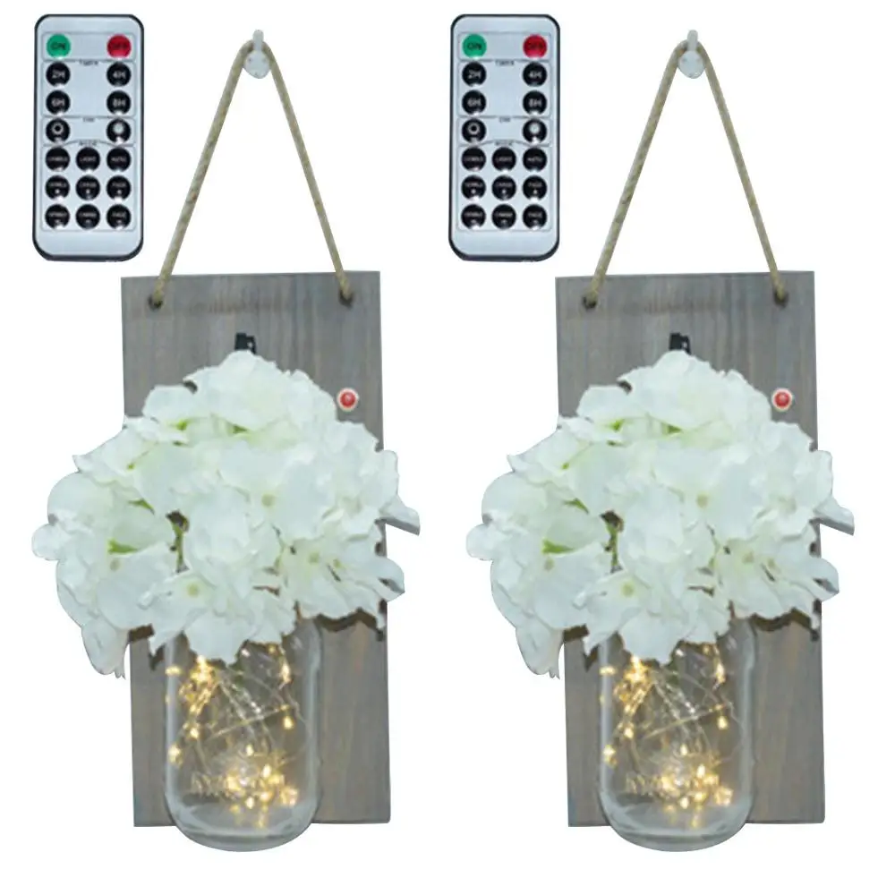 Fashion 2 M Mason Jar Sconce Wall Decor With LED Fairy Lights Rustic Home Decor Vase Natural Pne Wood Board Mini Lights 10May 28
Fashion 2 M Mason Jar Sconce Wall Decor With LED Fairy Lights Rustic Home Decor Vase Natural Pne Wood Board Mini Lights 10May 28