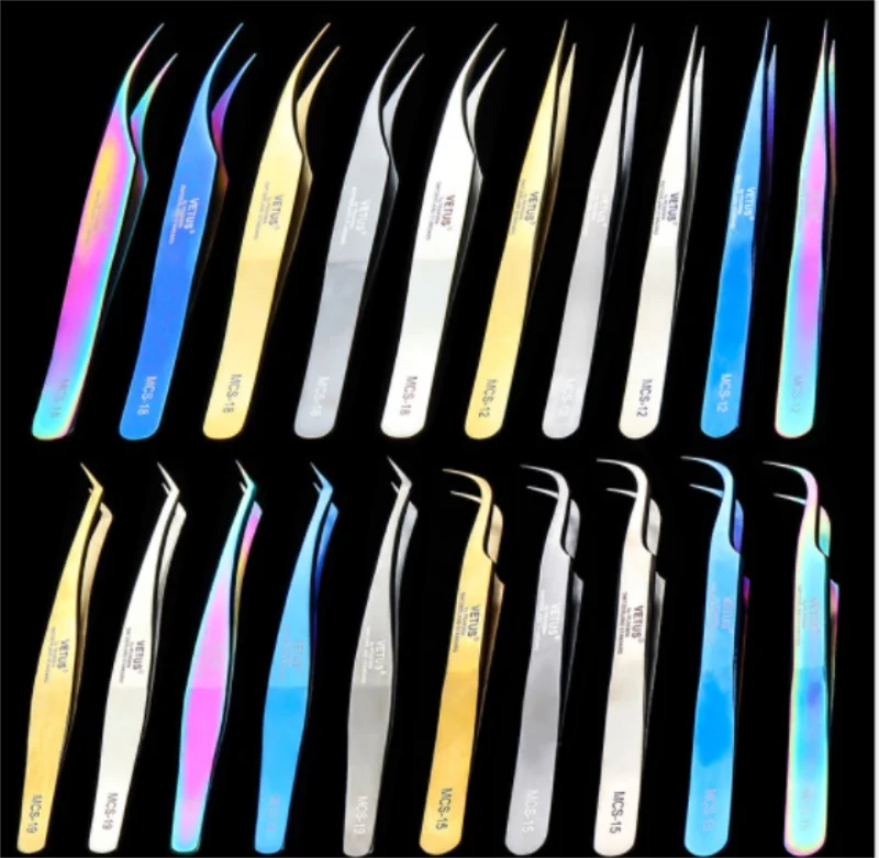 Genunie VETUS MCS-15/12 series girl Rainbow Tweezers False Eyelash Extension Tweezer Stainless Steel Tweezers / 100pcs
Genunie VETUS MCS-15/12 series girl Rainbow Tweezers False Eyelash Extension Tweezer Stainless Steel Tweezers / 100pcs