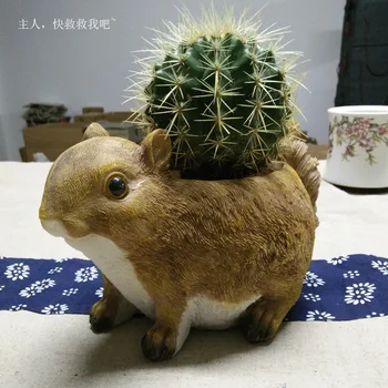 Cute cartoon squirrel squirrel flowers Home Furnishing resin crafts furnishings decoration flower vase
Cute cartoon squirrel squirrel flowers Home Furnishing resin crafts furnishings decoration flower vase