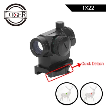 LUGER Red Dot Sight Scope 1X22 Quick Release Reflex Rifle Scope R/G Mid Dot Airsoft Gun Collimator Sight Tactical Riflescope
LUGER Red Dot Sight Scope 1X22 Quick Release Reflex Rifle Scope R/G Mid Dot Airsoft Gun Collimator Sight Tactical Riflescope