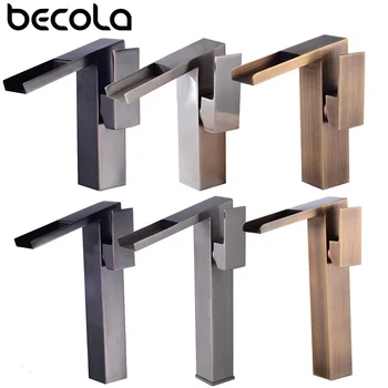 Brushed Nickel faucet Black Single handle waterfall Bathroom Basin Faucet Brass Antique Hot and Cold bathroom Sink Mixer Taps
Brushed Nickel faucet Black Single handle waterfall Bathroom Basin Faucet Brass Antique Hot and Cold bathroom Sink Mixer Taps