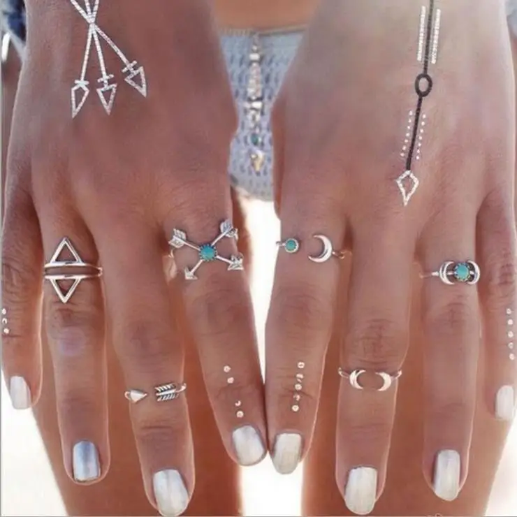 6pcs/lot Retro Exaggerated Ring Geometric Moon Arrows for women midi Finger Knuckle rings Ring Set
6pcs/lot Retro Exaggerated Ring Geometric Moon Arrows for women midi Finger Knuckle rings Ring Set
