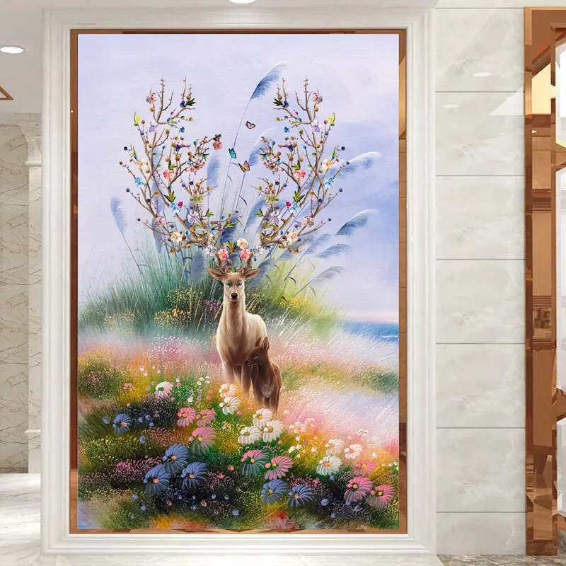 QIANZEHUI Needlework,DIY Cross stitch,Sets For Embroidery kit Fortune Elk living room landscape Full embroidery Cross-Stitching
QIANZEHUI Needlework,DIY Cross stitch,Sets For Embroidery kit Fortune Elk living room landscape Full embroidery Cross-Stitching