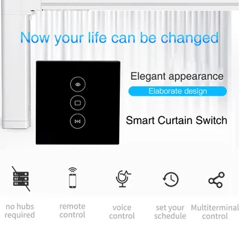 Timethinker Black EU Smart WiFi Curtain Switch for Electric Curtain Motor for Alexa Google Home IFTTT Smart Life App Control
Timethinker Black EU Smart WiFi Curtain Switch for Electric Curtain Motor for Alexa Google Home IFTTT Smart Life App Control