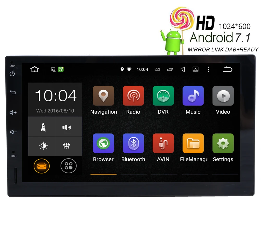 HIRIOT In Dash 2 Din Car GPS Car Android 7.1 DVD Player Sat Navi RK3188 Quad Core Radio Bleutooth RDS A2DP DAB+ 16G MAP 1024*600
HIRIOT In Dash 2 Din Car GPS Car Android 7.1 DVD Player Sat Navi RK3188 Quad Core Radio Bleutooth RDS A2DP DAB+ 16G MAP 1024*600