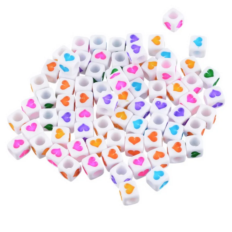 MJARTORIA 300PCs Random Mixed Colorful Heart White Acrylic Beads Alphabet 6x6mm Charms Beads For Jewelry Making DIY Lovely Beads
MJARTORIA 300PCs Random Mixed Colorful Heart White Acrylic Beads Alphabet 6x6mm Charms Beads For Jewelry Making DIY Lovely Beads