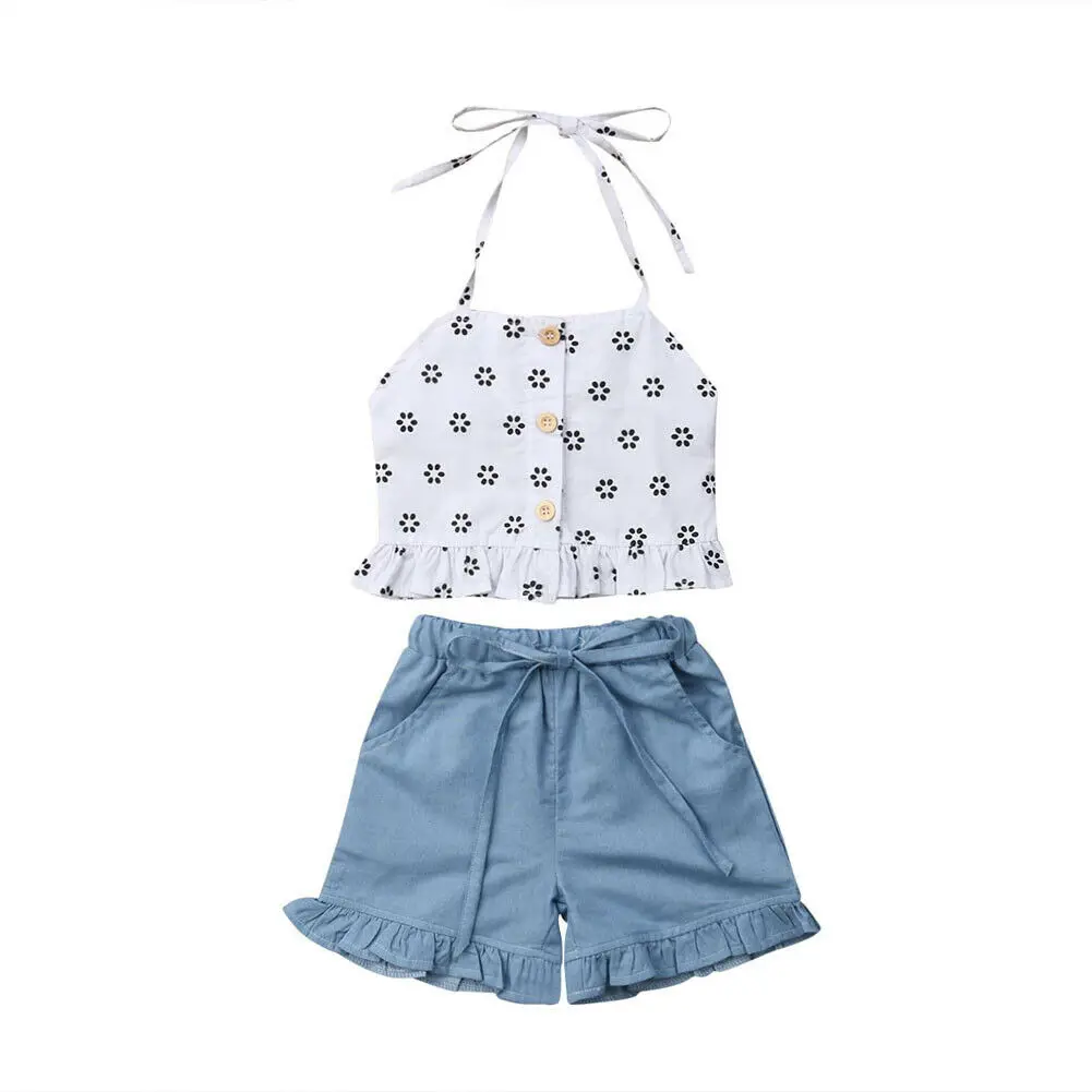 IMCUTE Toddler Kid Baby Girl Clothes Strap Top Denim Shorts Pants Summer Outfits Set
IMCUTE Toddler Kid Baby Girl Clothes Strap Top Denim Shorts Pants Summer Outfits Set