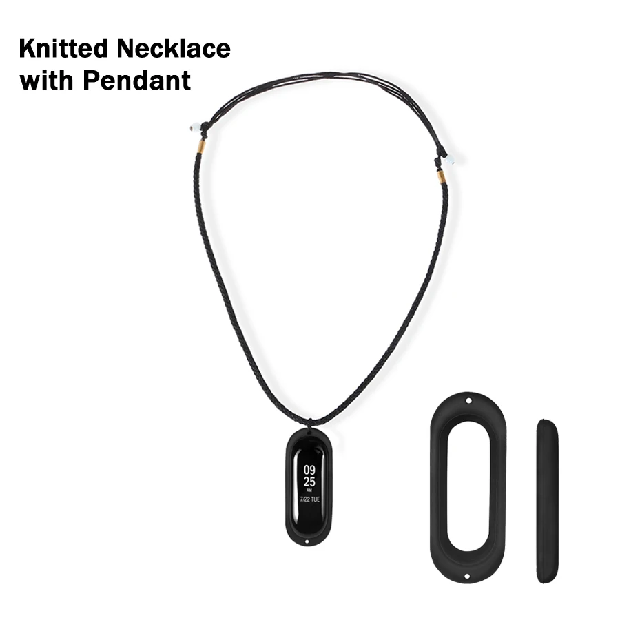 DIY Knitted Necklace With Rubber Pendant Holder Cover Case For Xiaomi Mi Band 3 Case Replacement Accessories for Mi Band 3
DIY Knitted Necklace With Rubber Pendant Holder Cover Case For Xiaomi Mi Band 3 Case Replacement Accessories for Mi Band 3