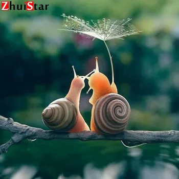 Full square diamond embroidery cartoon handmade painting Two snails playing umbrella needlework mosaic cross home decoration WHH
Full square diamond embroidery cartoon handmade painting Two snails playing umbrella needlework mosaic cross home decoration WHH