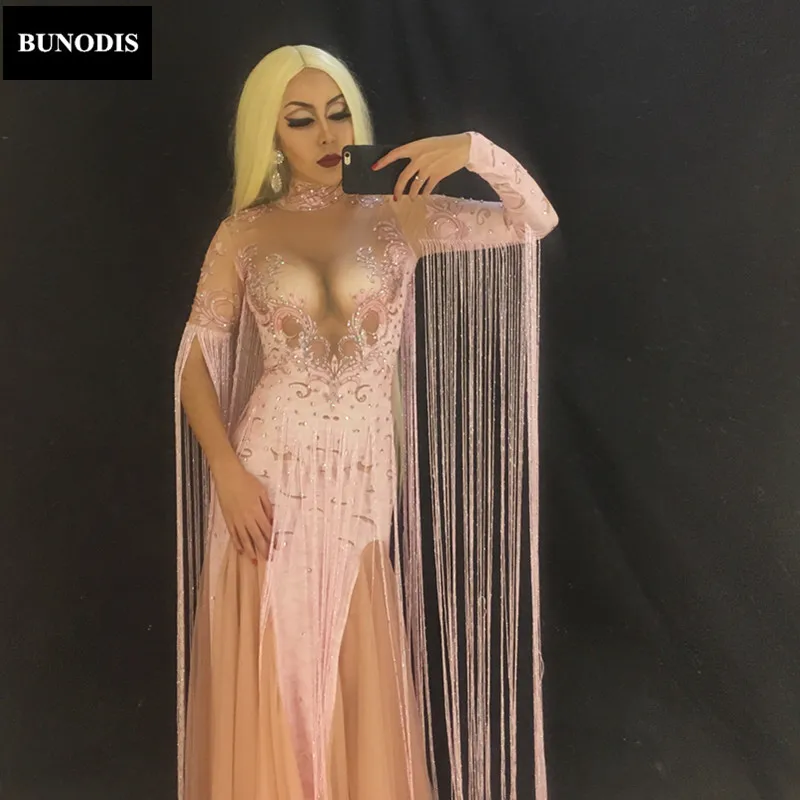 ZD115 White Tassel Pink Long Skirt Sparkling Crystals Women Sexy Costume Nightclub Party Singer Dancer Performance Stage Wear
ZD115 White Tassel Pink Long Skirt Sparkling Crystals Women Sexy Costume Nightclub Party Singer Dancer Performance Stage Wear