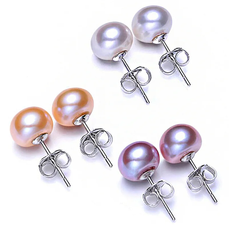 Hot Sale 3 Color 6-9mm 100% 925 Silver Natural Pearl Earrings Classic Fashion Pearl Earrings Jewelry For Women
Hot Sale 3 Color 6-9mm 100% 925 Silver Natural Pearl Earrings Classic Fashion Pearl Earrings Jewelry For Women