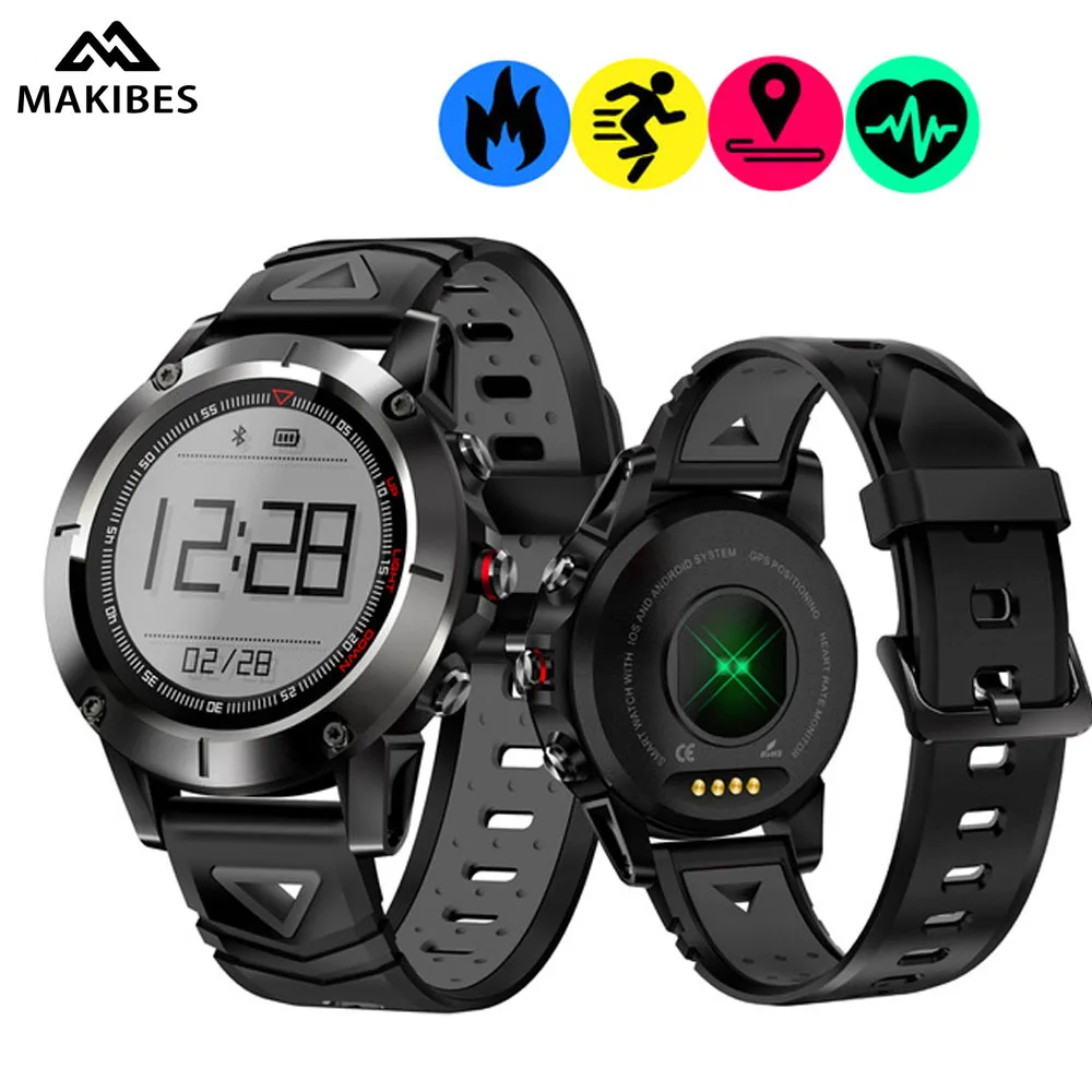 

Makibes K6 GPS Compass Transparent Screen IP68 Speedometer Sport Watch Heart Rate monitor Multi-sport fitness tracker SmartWatch