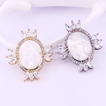 5Pcs Micro Pave Crystal Cubic Zirconia Shell Virgin Maria Pattern Pendant Elegant Female Jewelry
5Pcs Micro Pave Crystal Cubic Zirconia Shell Virgin Maria Pattern Pendant Elegant Female Jewelry