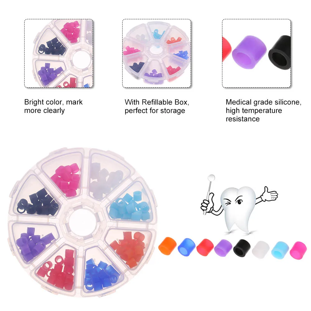 160pcs/Box Silicone Dental Instrument Color Code Rings With Refillable Box Autoclavable Disinfection Orthodontic Color Code Ring
160pcs/Box Silicone Dental Instrument Color Code Rings With Refillable Box Autoclavable Disinfection Orthodontic Color Code Ring